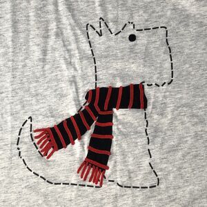 Croft & Barrow Intimates Scottish Doggie w/Scarf Design Top Only Tag Size XXL